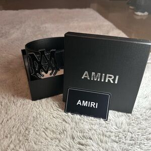AMIRI Black Leather Belt